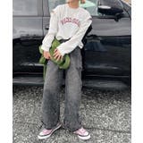 ハイウエストカットデザインルーズデニムパンツ | CORNERS  | 詳細画像3 