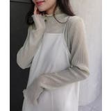 ライトベージュ | ラメプリーツシアータートルトップス | CORNERS