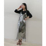 シルバー | メタリックドロストキャミワンピース | CORNERS 