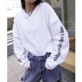 オフホワイト | 袖ロゴプリント長袖Tシャツ | CORNERS 