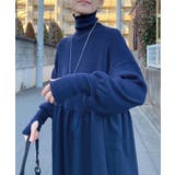 ネイビー | 【CORNERS by KR】指穴付きハイネックドッキングワンピース | CORNERS 