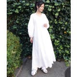コットンレースVネックロングワンピース | CORNERS | 詳細画像1