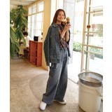 ハイウエストカットデザインルーズデニムパンツ | CORNERS  | 詳細画像4 