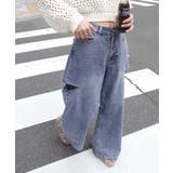 ハイウエストカットデザインルーズデニムパンツ | CORNERS  | 詳細画像5 