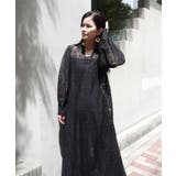 ブロックレースボリュームスリーブスリットワンピース【セットアップ可能】 | CORNERS  | 詳細画像12 