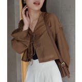 モカ | 楊柳2wayリボンブラウス | CORNERS