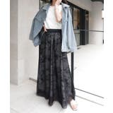 チュール×ニュアンス柄ギャザースカート | CORNERS  | 詳細画像2 