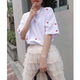 ランダムハート刺繡オーバーサイズTシャツ | CORNERS | 詳細画像3