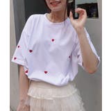 ランダムハート刺繡オーバーサイズTシャツ | CORNERS | 詳細画像5