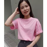 ピンク | ランダムハート刺繡オーバーサイズTシャツ | CORNERS