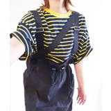 ネイビー | CORNERS by yui カラーボーダー半袖トップス | CORNERS 