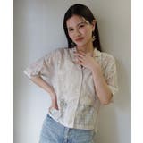 レースオープンカラー半袖シャツ | CORNERS  | 詳細画像3 