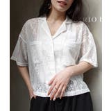 レースオープンカラー半袖シャツ | CORNERS  | 詳細画像15 