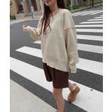 配色ラインコクーンニットプルオーバー | CORNERS  | 詳細画像4 