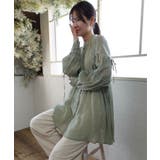 ピスタチオ | 楊柳リボンギャザーブラウス | CORNERS