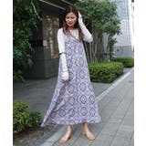 ネイビー | マルチパターンバックリボンキャミワンピース | CORNERS