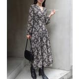 ブラック | ペイズリー柄カシュクールワンピース | CORNERS