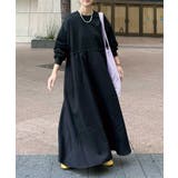 ブラック | 【CORNERS by KR】長袖スウェットドッキングワンピース | CORNERS