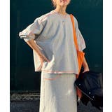 杢グレー | 【CORNERS by KR】裏毛配色ステッチプルオーバー | CORNERS