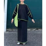 【CORNERS by KR】裏毛配色ステッチスカート | CORNERS | 詳細画像8