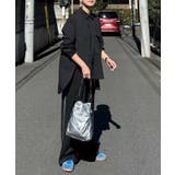 ブラック | 【CORNERS by KR】バックロングルーズシャツ | CORNERS 