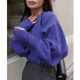 ブルー | サムホール付きニットプルオーバー | CORNERS 