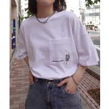 ホワイト | アニマル刺繍Tシャツ | CORNERS 