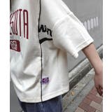 ワッフル切り替えカレッジロゴTシャツ | CORNERS | 詳細画像10