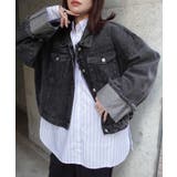 ブラック | ワイドスリーブデニムジャケット | CORNERS 