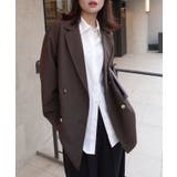 ブラウン | 金ボタンテーラードジャケット | CORNERS 