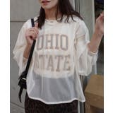 アイボリー | カレッジTシャツ×チュールトップスセット | CORNERS 