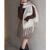 アイボリー | ボリューム太フリンジマフラー | CORNERS 