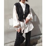 フリンジジャガードシャーリングジレブラウス | CORNERS  | 詳細画像11 