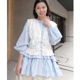 フリンジジャガードシャーリングジレブラウス | CORNERS  | 詳細画像5 