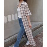 アイボリー | チェックロングシャツワンピース | CORNERS