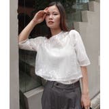 スパンコール付きチュールレーストップス | CORNERS  | 詳細画像7 