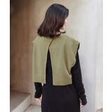 オリーブ | バルキーモスステッチショートトップス | CORNERS 