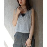 グレー | フェザーヤーンVネックベスト | CORNERS 