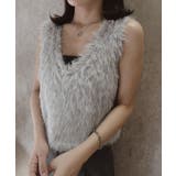 フェザーヤーンVネックベスト | CORNERS  | 詳細画像1 