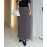 チャコールグレー | フェイクスエードナロースカート | CORNERS