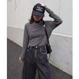 ダークグレー | パワーメッシュボトルネックロンT | CORNERS