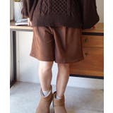 ブラウン | フェイクスエードハーフパンツ | CORNERS 