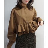 ブラウン | ブロードフリルヘムブラウス | CORNERS 