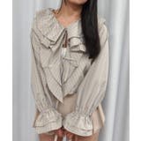 チェックラッフルカラーブラウス | CORNERS  | 詳細画像2 