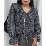 チェックラッフルカラーブラウス | CORNERS  | 詳細画像5 