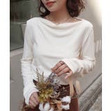 アイボリー | マットベロアボートネックトップス | CORNERS