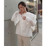 ホワイト | 2wayビッグフリルカラーブラウス | CORNERS 