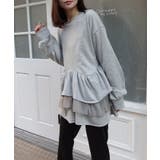 裏毛ティアードペプラムトップス | CORNERS  | 詳細画像6 