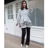 裏毛ティアードペプラムトップス | CORNERS  | 詳細画像10 