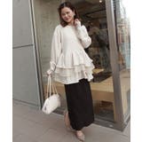 裏毛ティアードペプラムトップス | CORNERS  | 詳細画像17 